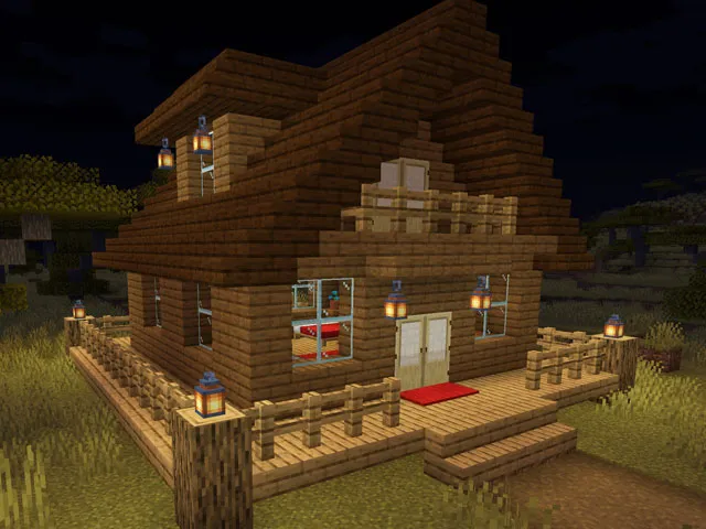 HOW TO MAKE A WOODEN HOUSE IN MINECRAFT