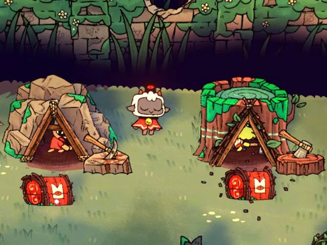 GET LOTS OF STONE AND WOOD IN CULT OF THE LAMB