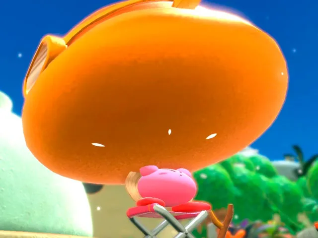 HOW TO CATCH THE HUGE GOLD FISH IN KIRBY THE FORGOTTEN LAND
