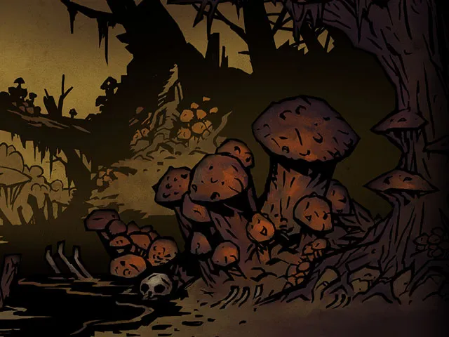 FOREST GUIDE AND CURIOS IN DARKEST DUNGEON